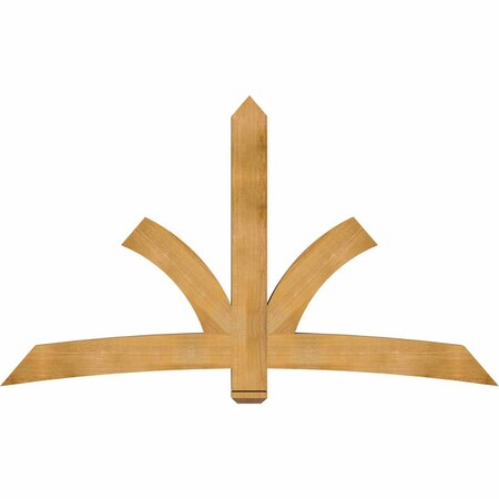 Ekena Millwork Davenport Rough Sawn Timber Gable Bracket, Western Red Cedar, 84"W x 49"H x 4"D x 6"F, 14/12 Pitch GBW084X49X0406DAV00RWR